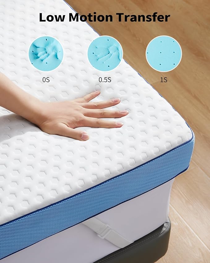 PERLECARE 3 Inch Firm Mattress Topper Twin Size, Cooling Gel-Infused & Bamboo Charcoal Memory Foam Bed Topper for Pressure Relief, High-Density Mattress Pad with Removable Cover, CertiPUR-US Certified