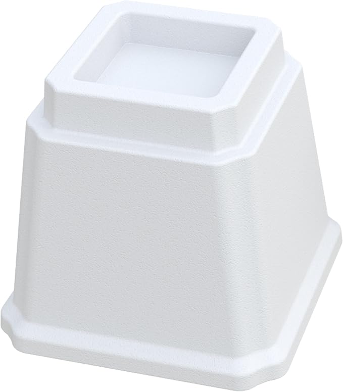 Bed Risers 2 Inch Heavy Duty Bed Elevators, Set of 6 Lifts Up 2000 lbs Furniture Riser for Sofa and Table, White