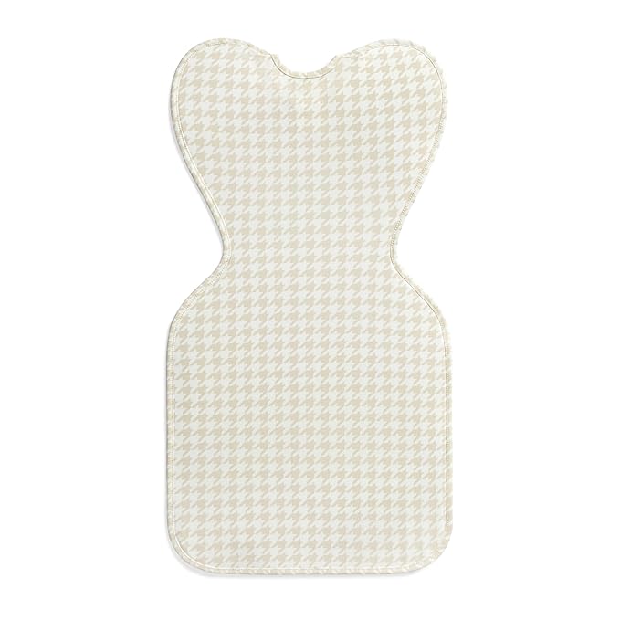 Love to Dream Swaddle UP, Sleep Sack 0-3 Months, Self-Soothing, Improves Sleep, Snug Fit Helps Calm Startle Reflex, Baby Essentials Must Haves Newborn, 1.0 TOG, 8-13 lbs, Tan Houndstooth