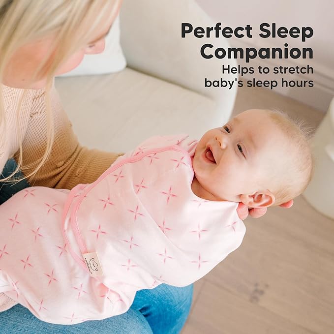 Baby Swaddle Sleep Sacks with Zipper - 3-Pack Swaddles for Newborns 0-3 Months, Infant, Baby Girls, Boys, Soft & Durable Newborn Sleep Sack, Easy Diaper Change Swaddling Blanket (Blossom, OS)