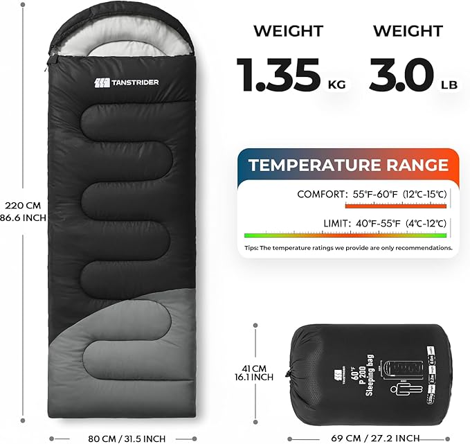 Sleeping Bags for Adults Warm Weather,Backpacking Compact Lightweight Camping Sleeping Bag with Compression Sack for Kids,Camping Essentials Gear for Hiking,Travel,Climb,Outdoor, Indoor