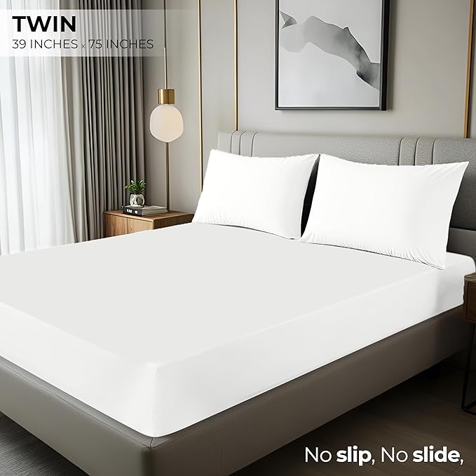 Utopia Bedding Twin Fitted Sheet - Bottom Sheet - Deep Pocket - Soft Microfiber - Shrinkage and Fade Resistant - Easy Care -1 Fitted Sheet Only (White)