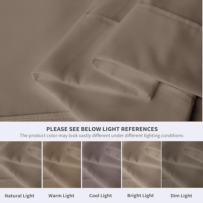 Maple&Stone King Flat Sheet 6 Pack,Premium Soft & Breathable,Brushed Microfiber Fabric,Anti-Shrinkage & Non-Fading,Bulk Flat Sheets Only King Size (Brown)