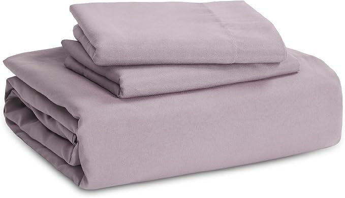 Bedsure Dusty Purple Duvet Cover Full Size - 3 Pieces Prewashed Extra Soft Cotton-Like Polyester Bedding Set, Includes 1 Duvet Cover 80x90 Inches with Zipper Closure & 2 Pillow Shams, No Comforter