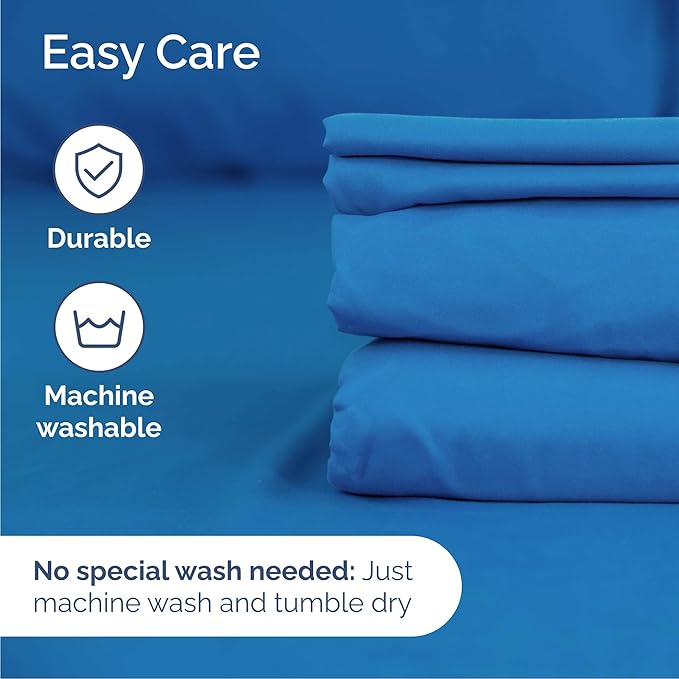 Cal King 6 Piece Sheet Set - Comfy Breathable & Cooling - Soft Hotel Luxury Bedding Set with 8-16 Inch Deep Pockets - 1 Flat & 1 Fitted Sheet & 4 Pillowcases - Wrinkle Free & Easy Care - Royal Blue