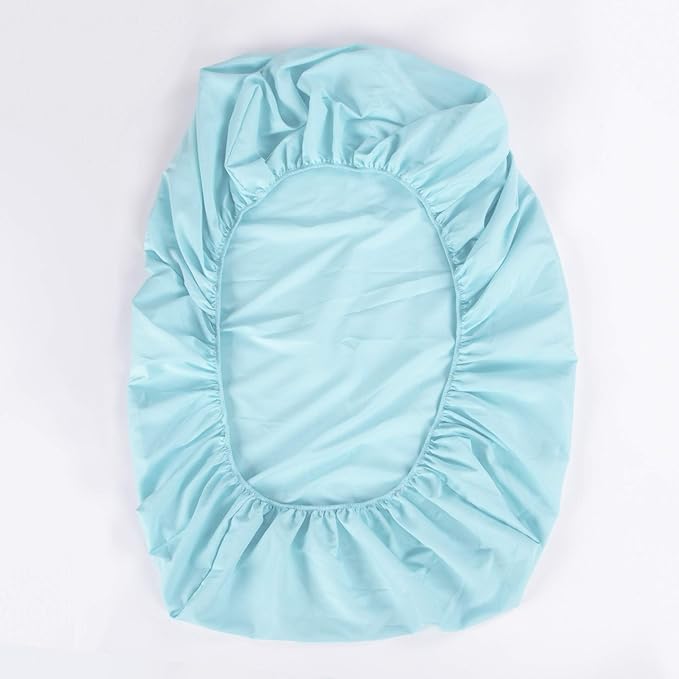 NTBAY Toddler Sheet Set - 3-Piece Microfiber Crib Sheet Set - Flat Sheet, Fitted Sheet, Pillowcase - Solid Toddler Bedding, Light Blue