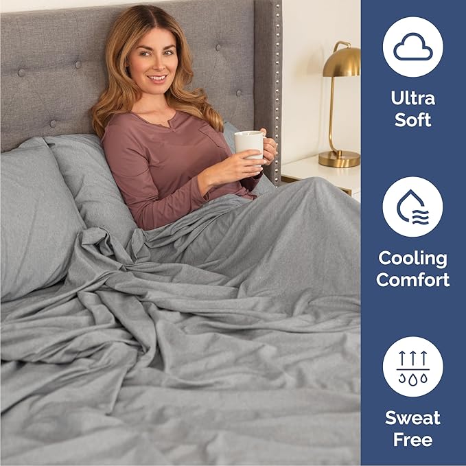 Cal King 6 Piece Sheet Set - Comfy Breathable & Cooling - Soft Hotel Luxury Bedding Set w/ 8-16 Inch Deep Pockets - 1 Flat & 1 Fitted Sheet & 4 Pillowcases - Wrinkle Free & Easy Care - Heathered Grey