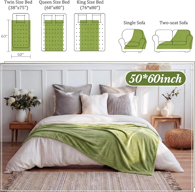 Tinideya Flannel Fleece Throw Blanket Bulk 50 x 60 Inch Soft Fleece Blanket Warm Throw Blankets Coral Blankets for Couch Sofa Home Wedding Gifts Season(Earthy Color,12 Pcs)