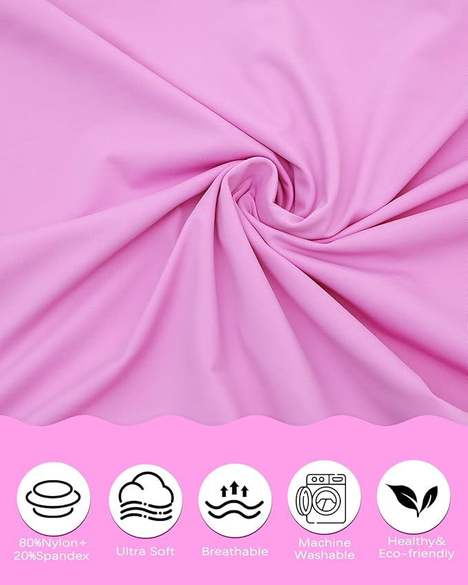 ALVABABY Toddler Pillowcase Stretchy Nylon&Spandex Soft Kids Pillow Cover 2 Pack Fit 13"x 18" or 12"x16" Envelope for Girl Boy Sleepy Travel Pink 2TPN01A