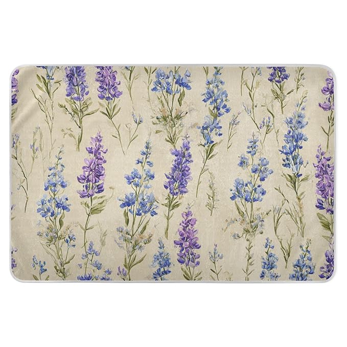 Waterproof Bed Pad Reusable Changing Pad Toddler Mattress Protector Large Pee Pad Baby Diaper Pad Soft Washable Liner Bluebonnet Lavender