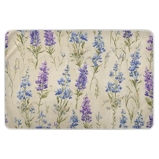 Waterproof Bed Pad Reusable Changing Pad Toddler Mattress Protector Large Pee Pad Baby Diaper Pad Soft Washable Liner Bluebonnet Lavender