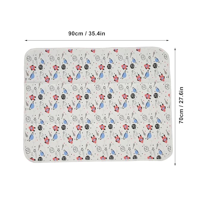 Respicefinem Baby Waterproofs Bed Pad Washable Mattress Pad Mat Baby Wateproofs Bed Mat Protector for Kids Toddler Reusable Underpads Bed Wetting Incontinence Cover (Space)