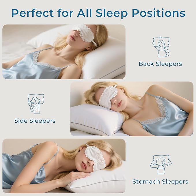 Sasttie Pillows Queen Size Set of 4, Bed Pillows for Side, Back, and Stomach Sleepers - Oeko-Tex Certified Supportive Down Alternative Plump Filling - Hotel Quality and Machine Washable, 4 Pack