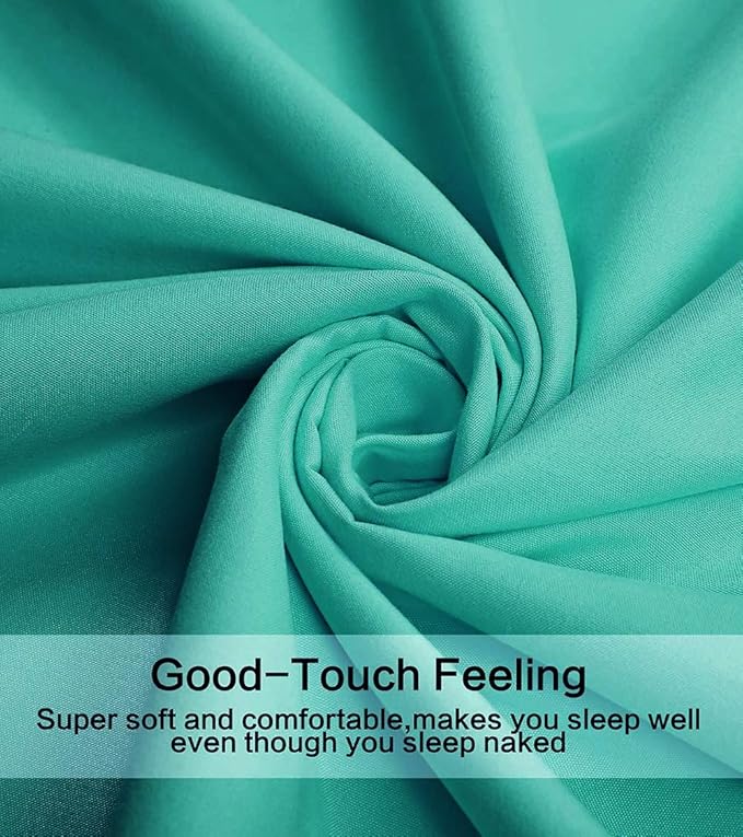 Best Season 4 Piece Bed Sheet Set (Full Size Turquoise) 1 Flat Sheet,1 Fitted Sheet and 2 Pillow Cases,100% Brushed Microfiber 1800 Luxury Bedding,Deep Pockets,Extra Soft & Fade Resistant