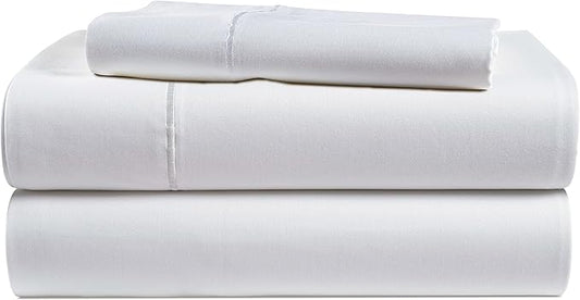 LANE LINEN 100% Egyptian Cotton Extra Long Twin Sheets, Soft & Comfy No Pill Fade Resistant Twin XL Sheet Sets Perfect for Hospital Beds and Dorm Room, 15" Deep Pocket - White