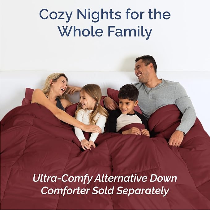 Cal King 6 Piece Sheet Set - Comfy Breathable & Cooling - Ultra-Soft Hotel Luxury Bedding Set w/ 8-16 Inch Deep Pockets - 1 Flat & 1 Fitted Sheet & 4 Pillowcases - Wrinkle Free & Easy Care - Burgundy