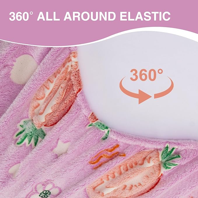 A Nice Night Chic Cute Strawberry Plush Zippered Comforter Set,Zipper Bedding Glow in The Dark for Child, Twin
