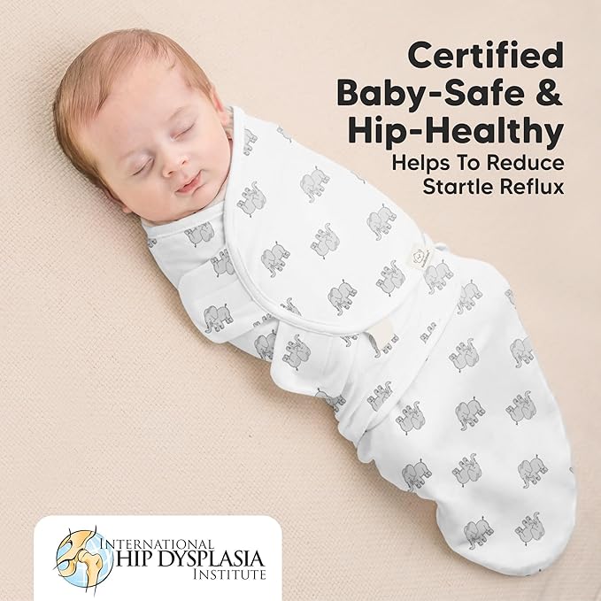Baby Swaddle Sleep Sacks with Zipper - 3-Pack Swaddles for Newborns 0-3 Months, Infant, Baby Girls, Boys, Soft & Durable Newborn Sleep Sack, Easy Diaper Change Swaddling Blanket (The Wild 2, OS)