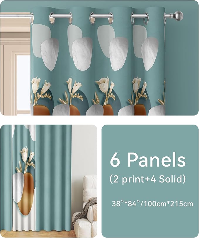 Bed in a Bag with Curtains 1 Bedspread 2 Pillowcases 2 Print Curtains 4 Solid Curtains Bedspreads and Matching Curtains Comforter with Curtains Silky Soft Microfiber Green Dot Boho Bedroom