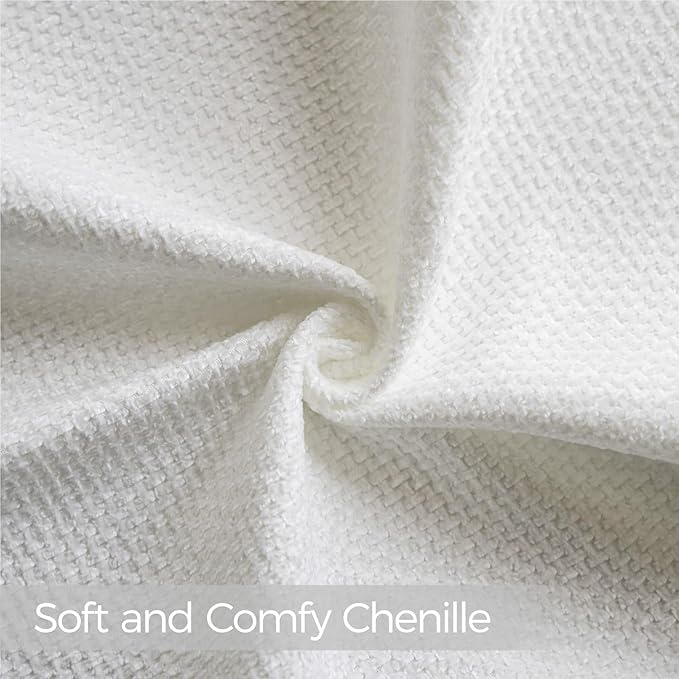 a moment Christmas White Chenille Throw Pillow Covers 22x22 Inch Pack of 2 Modern Decorative Throw Pillow Covers Farmhouse Cross Covers Home Decor for Sofa Bedroom Living Room