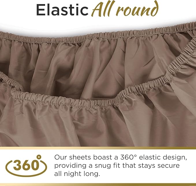 Full XL 100% Microfiber Double Brushed Sheet Set - Extra-Soft, Breathable & Wrinkle-Free - 15" Deep Pockets, 54" x 80" - Ideal for Extra Long Full Beds - 4PC Set (Full XL, Macha)