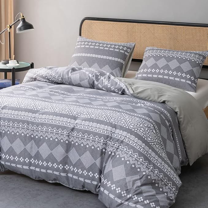 Lekesky White Duvet Cover Queen Size, Comforter Covers Queen 3pc Ultra Soft 100% Washed Microfiber Breathable Bedding Duvet Cover Set with Zipper Ties (1 Comforter Cover 90x90 +2 Pillow Cases)