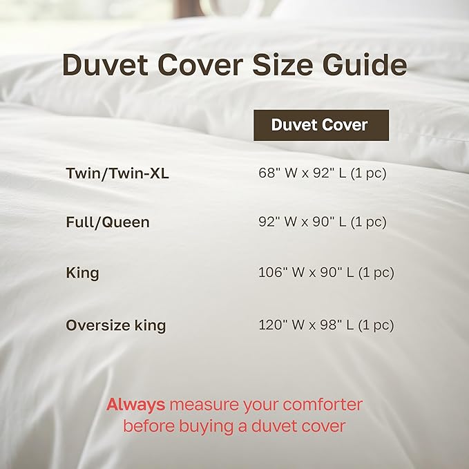 California Design Den Twin XL/Twin Duvet Cover Cotton Only - Premium 400 Thread Count, Natural 100% Cotton Duvet Cover Only, Soft Sateen Weave, Button Closure and Corner Ties - Striped White