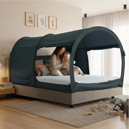 LEEDOR® Bed Tent Dream Tents Bed Canopy Shelter Cabin Indoor Privacy Warm Breathable Pop Up Twin/Full/Queen for Kids and Adult Patent Pending(Mattress Not Included)