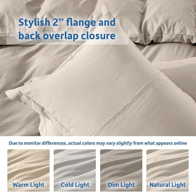Nestl Linen Duvet Cover King Size - Soft Prewashed King Duvet Cover Set, 3 Piece, with Zipper Closure, 1 Duvet Cover 104x90 inches and 2 Pillow Shams