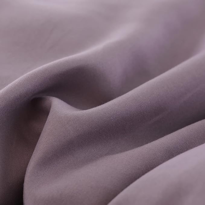 ROSGONIA Dusty Purple Comforter Set Queen, 3pcs (1 Boho Comforter & 2 Pillowcases) All Season Bedding Lightweight Bedspread Blanket Quilt Bed