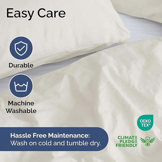 Duvet Cover Full Size - Extra Soft Full Size Duvet Cover - Lightweight, Breathable & Cozy - Easy Care & Fade Free with Zipper Closures & Ties - 80" x 90" Inches - (Ivory) Comforter Not Included