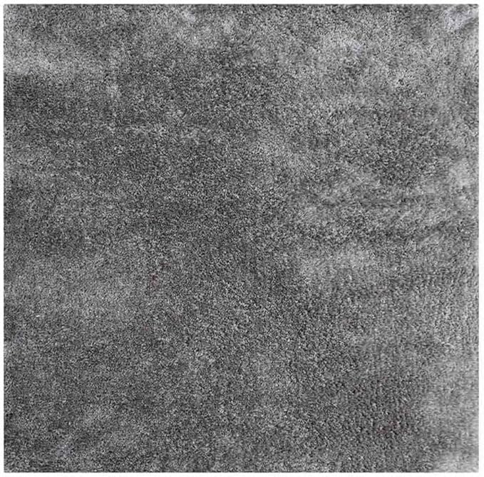 Hand Tufted SHAG Polyester ECO-Friendly Area Rugs - 8'x8', Square, Silver, Solid Plain Design, High Pile Thick Handmade Anti Skid Area Rugs for Living Room, Bed Room K00111