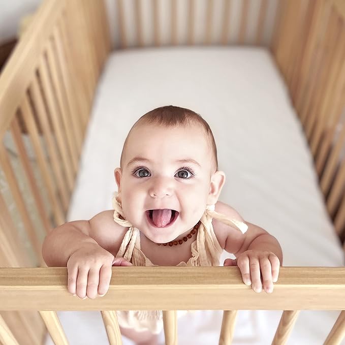 Newton Baby Fitted Crib Sheet (4-Pack) - Ultra Breathable and Soft, Organic Cotton, Fits All Standard Cribs, Plain White