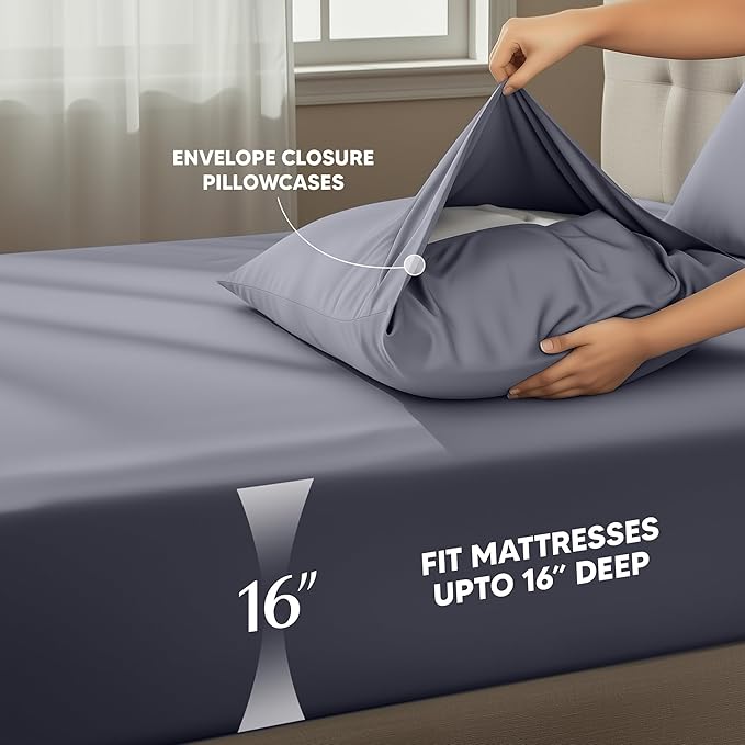 Utopia Bedding Twin Sheet Set – 3 Piece Bed Sheets for Twin Size Bed, Soft and Breathable Microfiber, Includes 1 Fitted Sheet, 1 Flat Sheet and 1 Pillowcase (Grey)