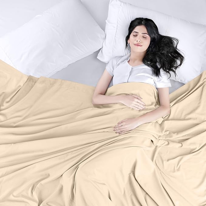 Utopia Bedding Flat Sheets - Pack of 6 - Soft Brushed Microfiber Fabric - Shrinkage & Fade Resistant Top Sheets - Easy Care (Queen, Beige)