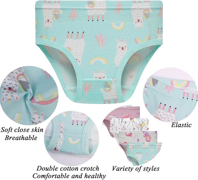 Boboking Soft Cotton Underwear Toddler Girls'Briefs Soft Undies