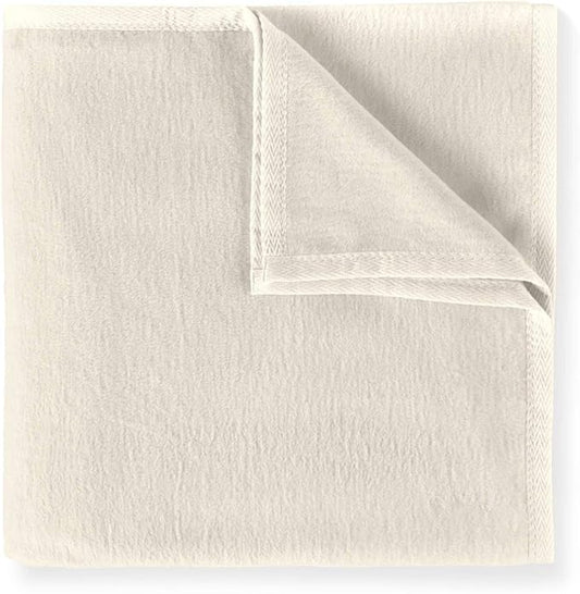 Peacock Alley All Seasons Luxury Cotton Blanket – 100% Long Staple Cozy Cotton Blanket for Sofa, Bed, and Crib - Twin/Twin XL, Linen