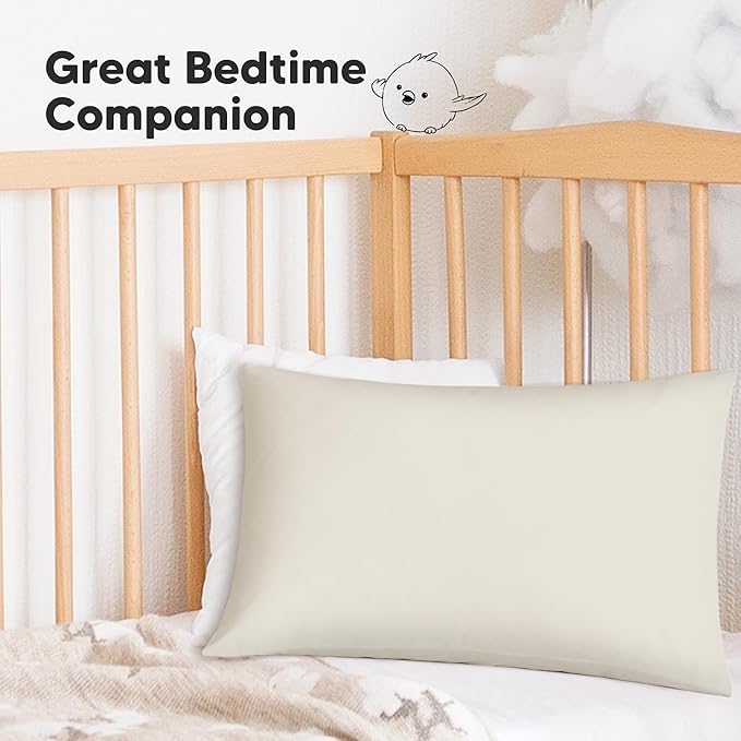 KeaBabies Toddler Pillowcase 13"x18" - Organic Cotton Toddler Pillowcase for Kids, Boys, Girls, Soft & Durable Cotton Cover for Miniature Sleepy Pillows, Cute Colors, Pillow Sold Separately (Clay)