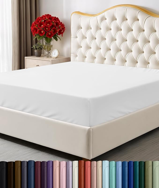 Utopia Bedding Twin XL Fitted Sheet - Bottom Sheet - Deep Pocket - Soft Microfiber - Shrinkage and Fade Resistant - Easy Care -1 Fitted Sheet Only (White)
