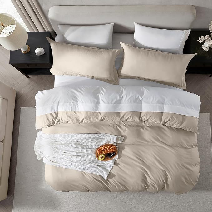 Nestl Linen Duvet Cover King Size - Soft Prewashed King Duvet Cover Set, 3 Piece, with Zipper Closure, 1 Duvet Cover 104x90 inches and 2 Pillow Shams