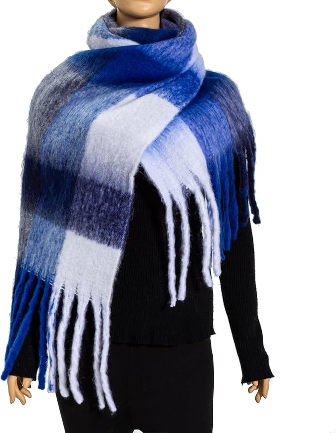Winter Women Chunky Scarf Warm Blanket Big Thick Large Oversized Wrap Colorful Long Solid Scarves
