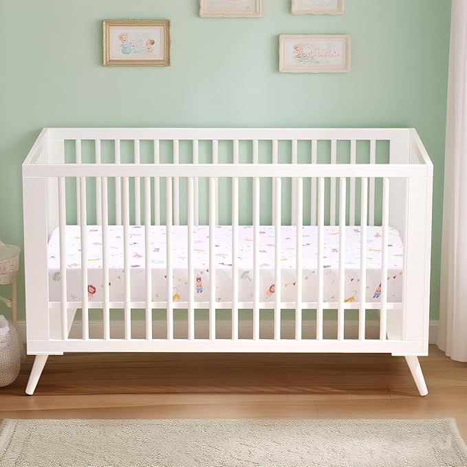 UOMNY Crib Sheet,Boys Girls Crib Sheets Baby Sheet for Standard Crib and Toddler Mattresses Nursery Bedding Sheet Crib Mattress Sheets for Boys and Girls 1 Pack Toddler Sheet