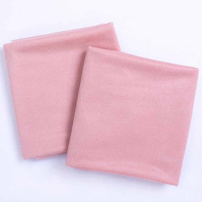 Socomi Wedding Arch Draping Fabric 29" x 20Ft 2 Panels Dusty Rose Sheer Outdoor Curtain Drapes Extra Long for Bridal Baby Shower Ceremony Birthday Party Decor