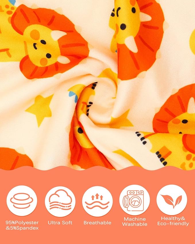 ALVABABY Toddler Pillowcase Stretchy Soft Kids Pillow Cover Fit 13"x 18" or 12"x16" Envelope for Girl Boy Sleepy Travel 2 Pack 2TPE49A
