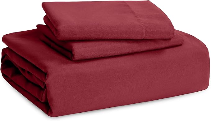 Bedsure Red Duvet Cover King Size - 3 Pieces Prewashed Cotton-Like Polyester Extra Soft Bedding Set, Includes 1 Duvet Cover 104x90 Inches with Zipper Closure & 2 Pillow Shams, Comforter Not Included