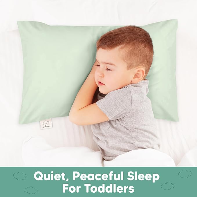 KeaBabies 13 x18 Toddler Pillowcase, Waterproof - Soft Waterproof Toddler Pillow Protector Cover for Kids, Boys, Girls, Durable Machine Washable, Small Travel Pillow Sold Separately (Sage)