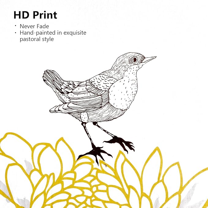 Style Quarters King 100% Cotton Percale Bird Style 3 Pieces Duvet Cover, King, White with 1 Duvet Cover and 2 Pillow Shams