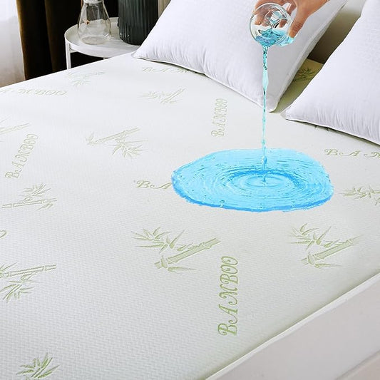 MUXHOMO Twin XL Mattress Protector, 100% Waterproof Mattress Cover Twin XL Size Bed, Cooling and Breathable Bed Pad Cover, Deep Pocket 8"-21"