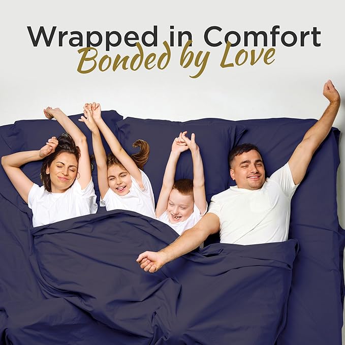 Twin XL 100% Microfiber Double Brushed Sheet Set - Extra-Soft & Wrinkle-Free - 15" Deep Pockets, 39" x 80" - Ideal for Dorms, Hospitals & Split King Beds - 3 PC Set (Twin XL, Navy)