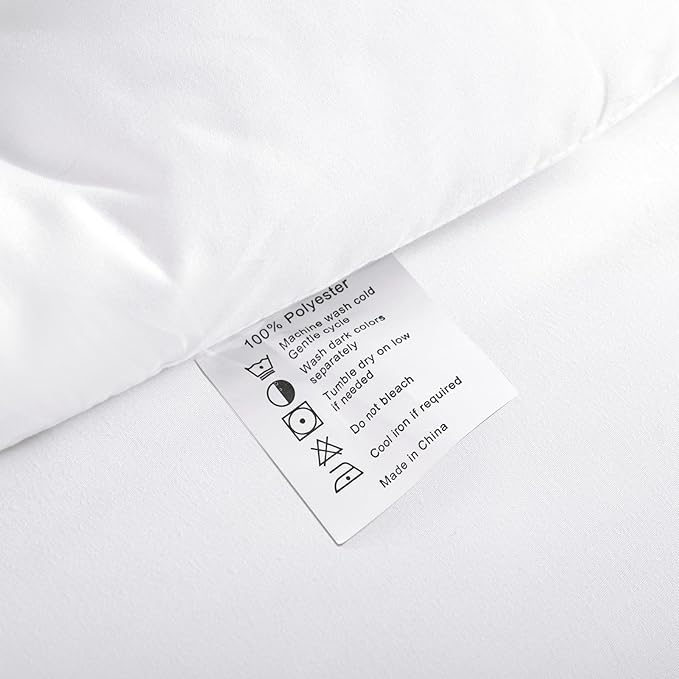 ROSGONIA Oversized King Comforter White, 3pcs(1 Boho Comforter & 2 Pillowcases) Soft Lightweight Oversized King Size Comforter Sets All Season Bedding